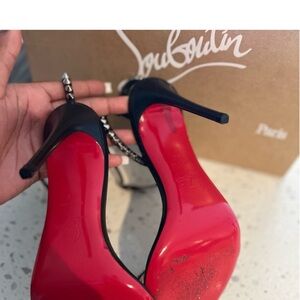 Christian Louboutin Black and Red Women's Heels